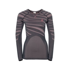 Koszulka termoaktywna damska Odlo PERFORMANCE WARM W Pink/Grey