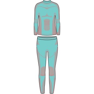 Bielizna dziecięca VIKING Fliper Set turkusowo fuksjowa